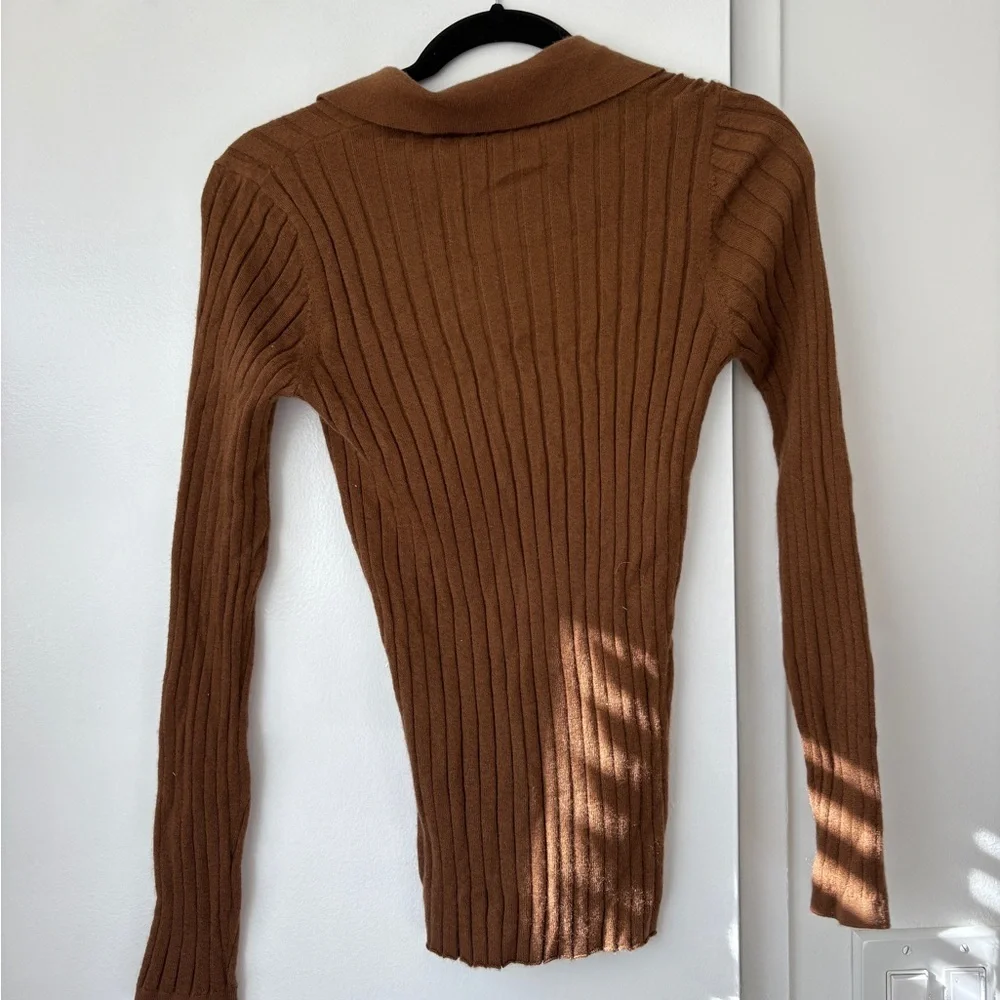 The Cashmere Project Ribbed Cardigan Tee - Picture 3 of 3